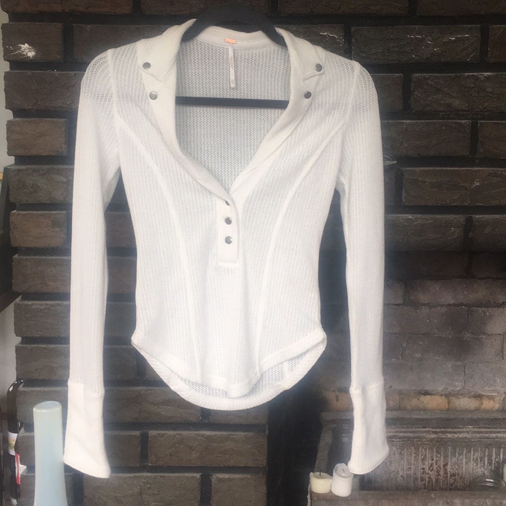 Cozy free people long sleeve knit top